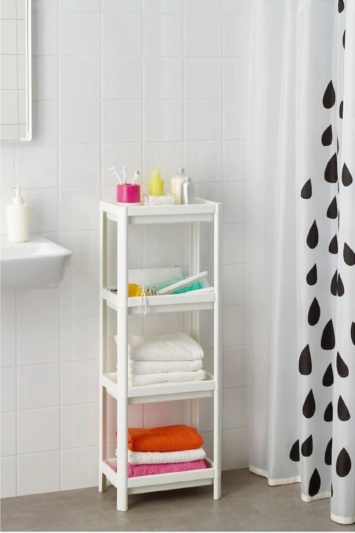 Shelf 3 Katlı  Raf Ünitesi -  Mutfak - Banyo  Depolama Rafı - Lisinya