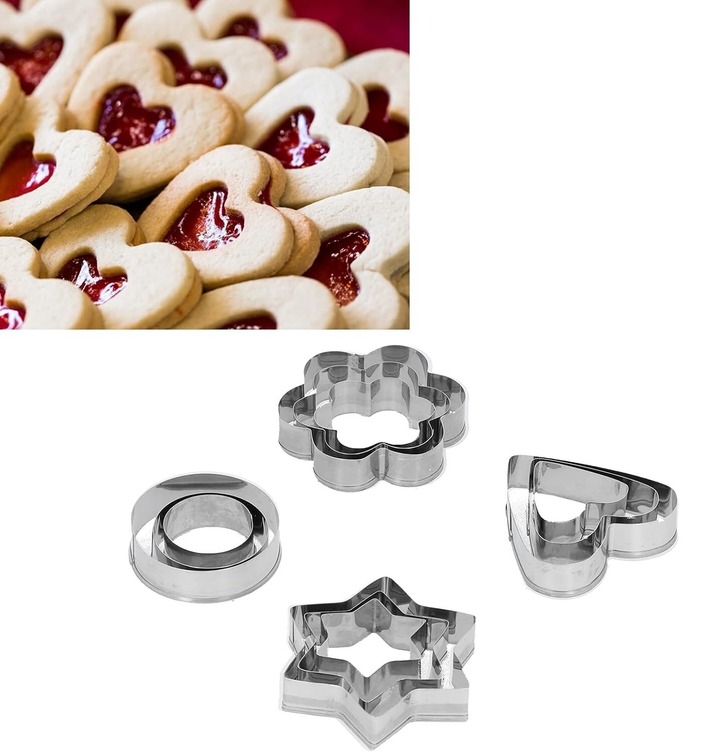 Kek Kalıbı - Bisküvi Kalıbı - Fondan Kalıbı 12 Adet - Lisinya