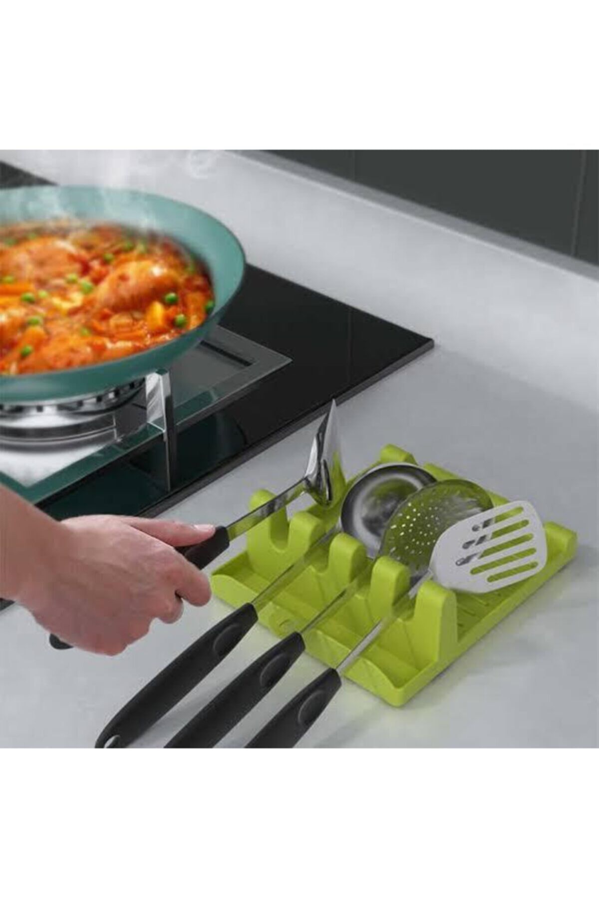 Çok Amaçlı Kaşık Altlığı Kepçe Altlığı Kapak Tutucu - Lisinya