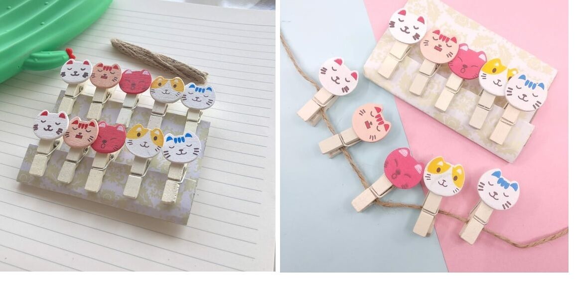 İpli Mandallı Kedili Fotoğraf Albümü Kedi Kafası Şekilli Mandal - Lisinya İpli Mandallı Kedili Fotoğraf Albümü Kedi Kafası Şekilli Mandal - Lisinya