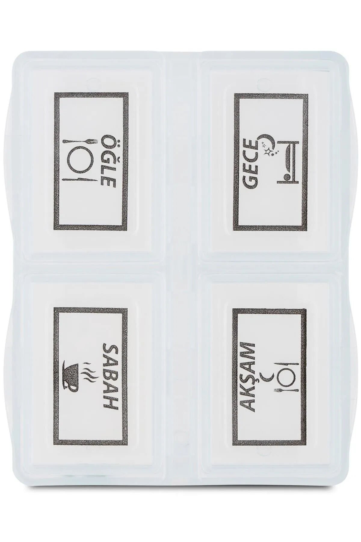 3 Adet - 4 Bölmeli Günlük İlaç Saklama Kutusu - Lisinya