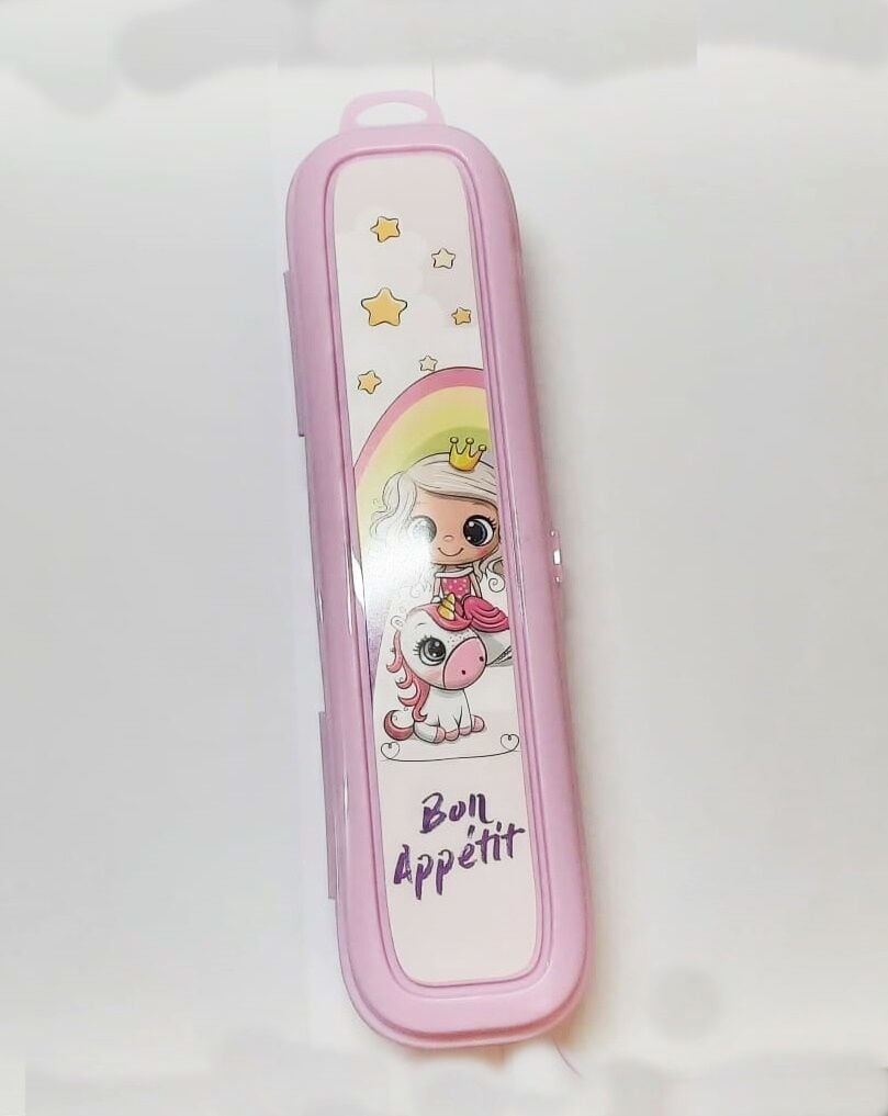 Pembe Multi Renkli Kapaklı Kalemlik Kutusu -Çanta İçi Saklama - Diş Fırçası - Makyaj Fırçası Kutu - Lisinya