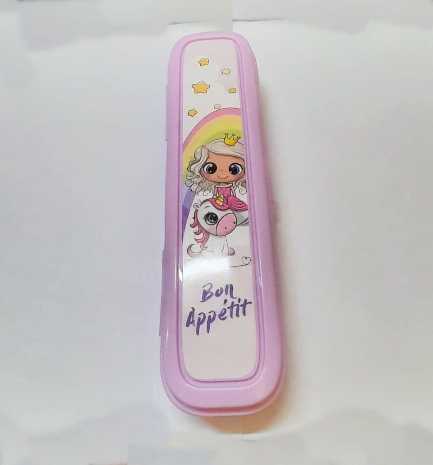 Pembe Multi Renkli Kapaklı Kalemlik Kutusu -Çanta İçi Saklama - Diş Fırçası - Makyaj Fırçası Kutu - Lisinya