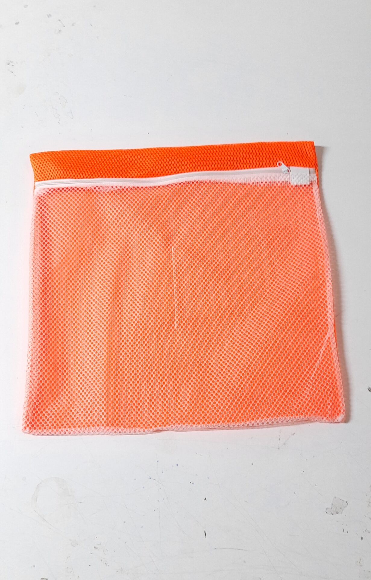 Turuncu - Fermuarlı - Hassas Çamaşır Terlik  Ayakkabı Yıkama Filesi Büyük Boy - Lisinya