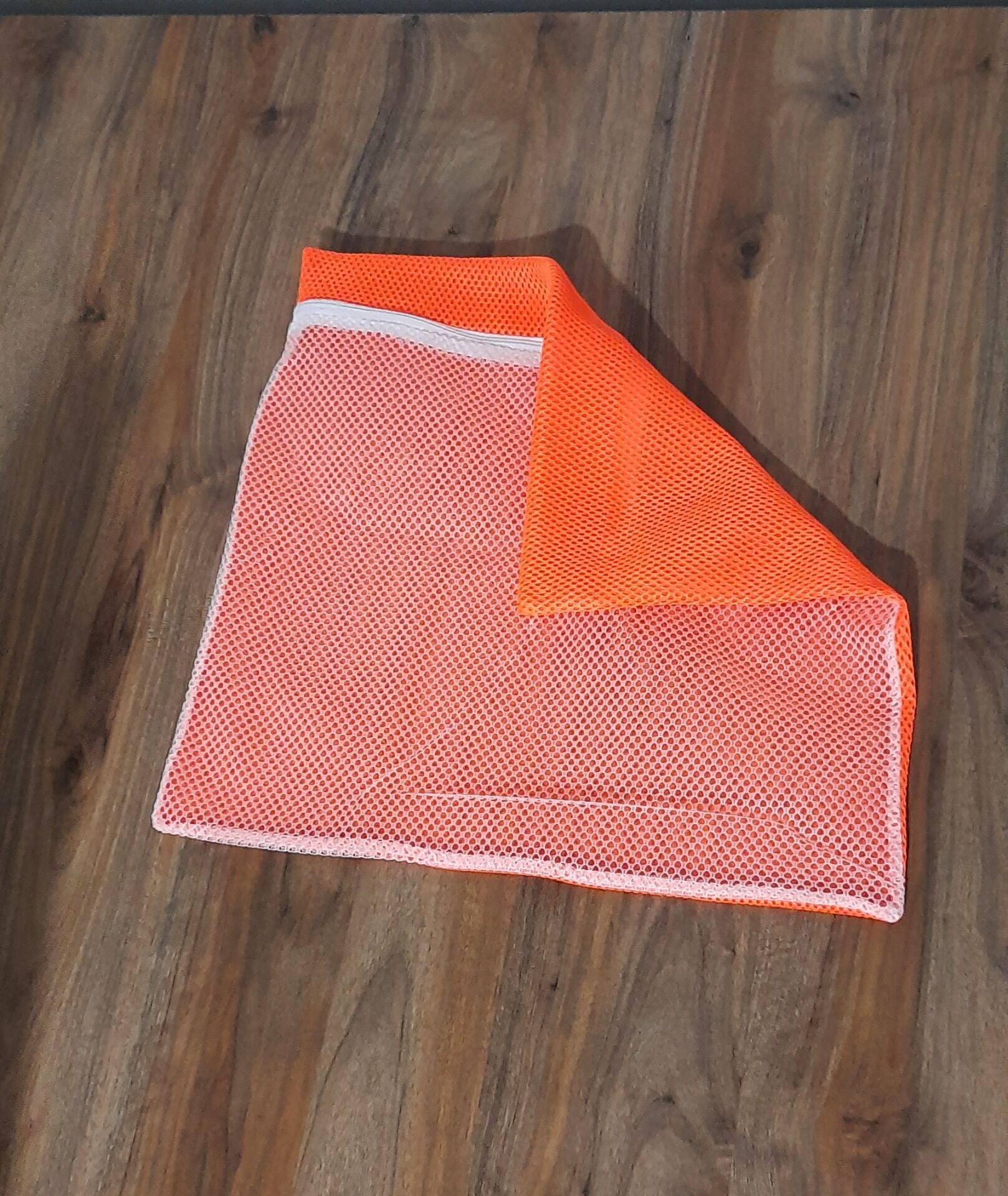 Turuncu - Fermuarlı - Hassas Çamaşır Terlik  Ayakkabı Yıkama Filesi Büyük Boy - Lisinya