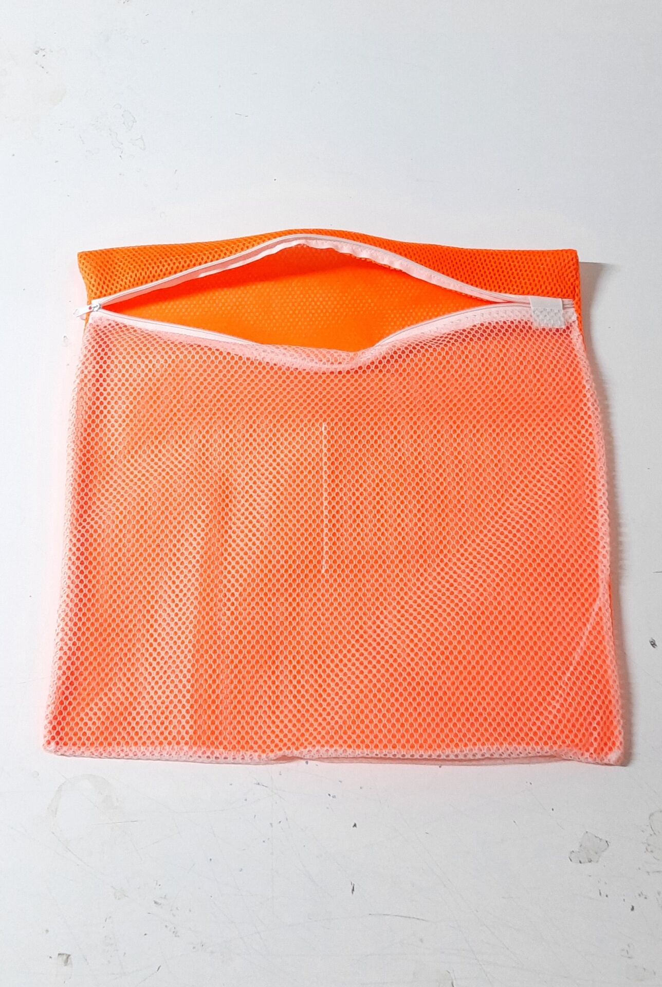 Turuncu - Fermuarlı - Hassas Çamaşır Terlik  Ayakkabı Yıkama Filesi Büyük Boy - Lisinya