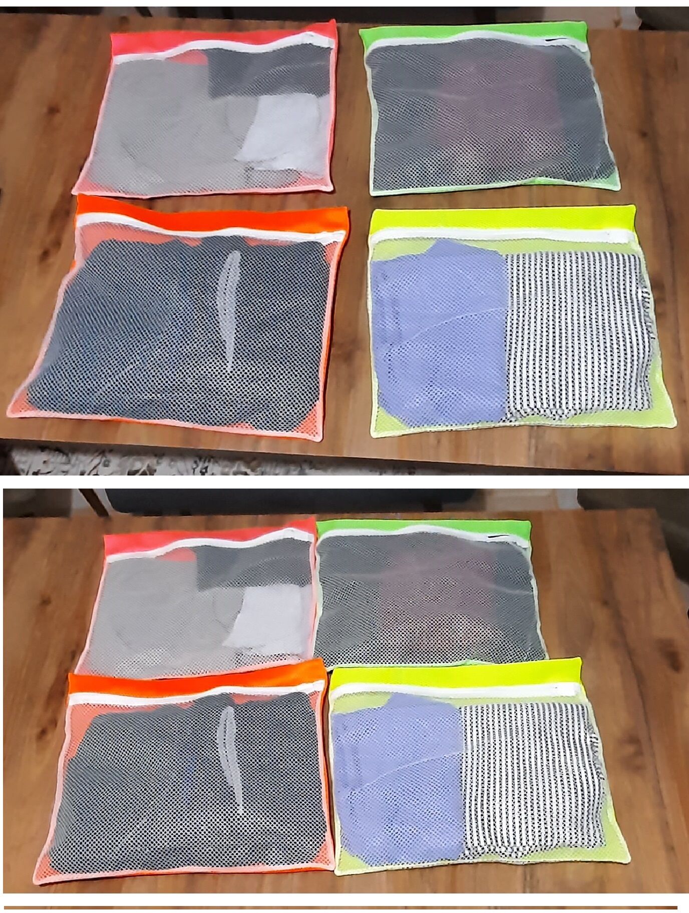 4 Adet 4 Renk Bavul İçi Düzenleyici - Fermuarlı Valiz Organizeri - Lisinya