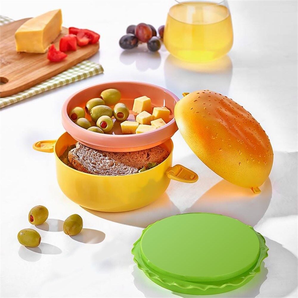 Hamburger Görünümlü Beslenme ve Saklama Kabı - Lisinya