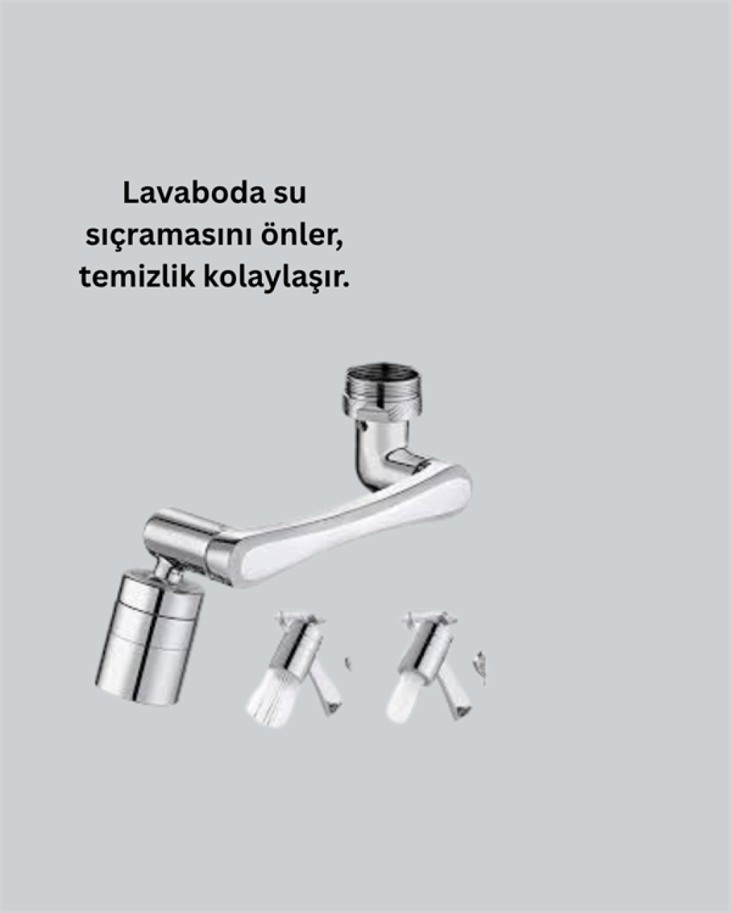 Esnek 1080° Musluk Başlığı 3 Eklemli Hareketli Su Modlu Lavabo Aparatı - Lisinya