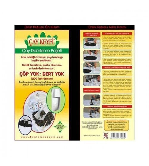 Ev Tipi Çay Demleme Poşeti 25Li Paket - Lisinya