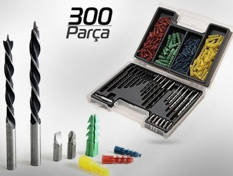 300 Parça Dübel ve Matkap Ucu Seti - Lisinya 300 Parça Dübel ve Matkap Ucu Seti - Lisinya