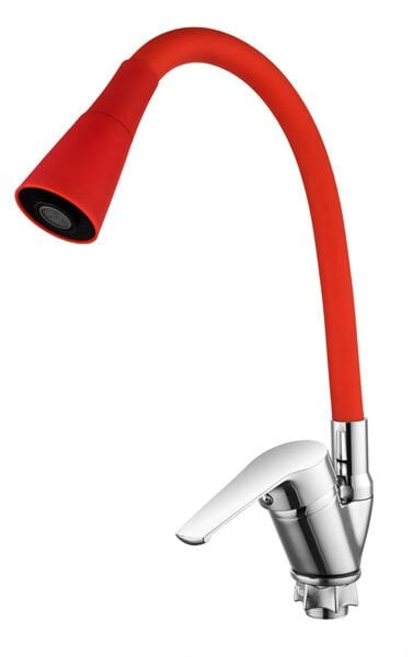 Oynar Başlıklı Çelik Spiral Üzeri Silikon Kaplama Musluk Başlığı Kobra Fonksiyonlu Musluk - Kırmızı - Lisinya Oynar Başlıklı Çelik Spiral Üzeri Silikon Kaplama Musluk Başlığı Kobra Fonksiyonlu Musluk - Kırmızı - Lisinya