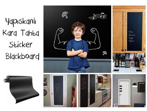Yapışkanlı Kara Tahta-Yazı Tahtası: Sticker Blackboard - Lisinya Yapışkanlı Kara Tahta-Yazı Tahtası: Sticker Blackboard - Lisinya