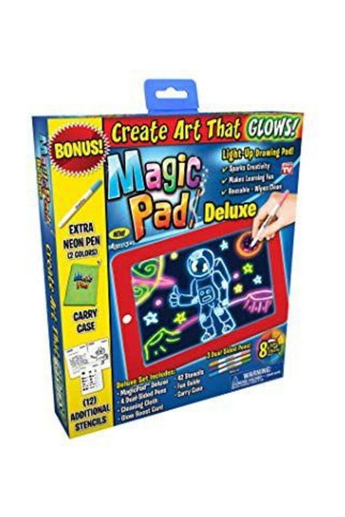 Magic Pad Çocuk Eğitici Sihirli Işıklı Kalemli Öğretici Pili Pad - Lisinya