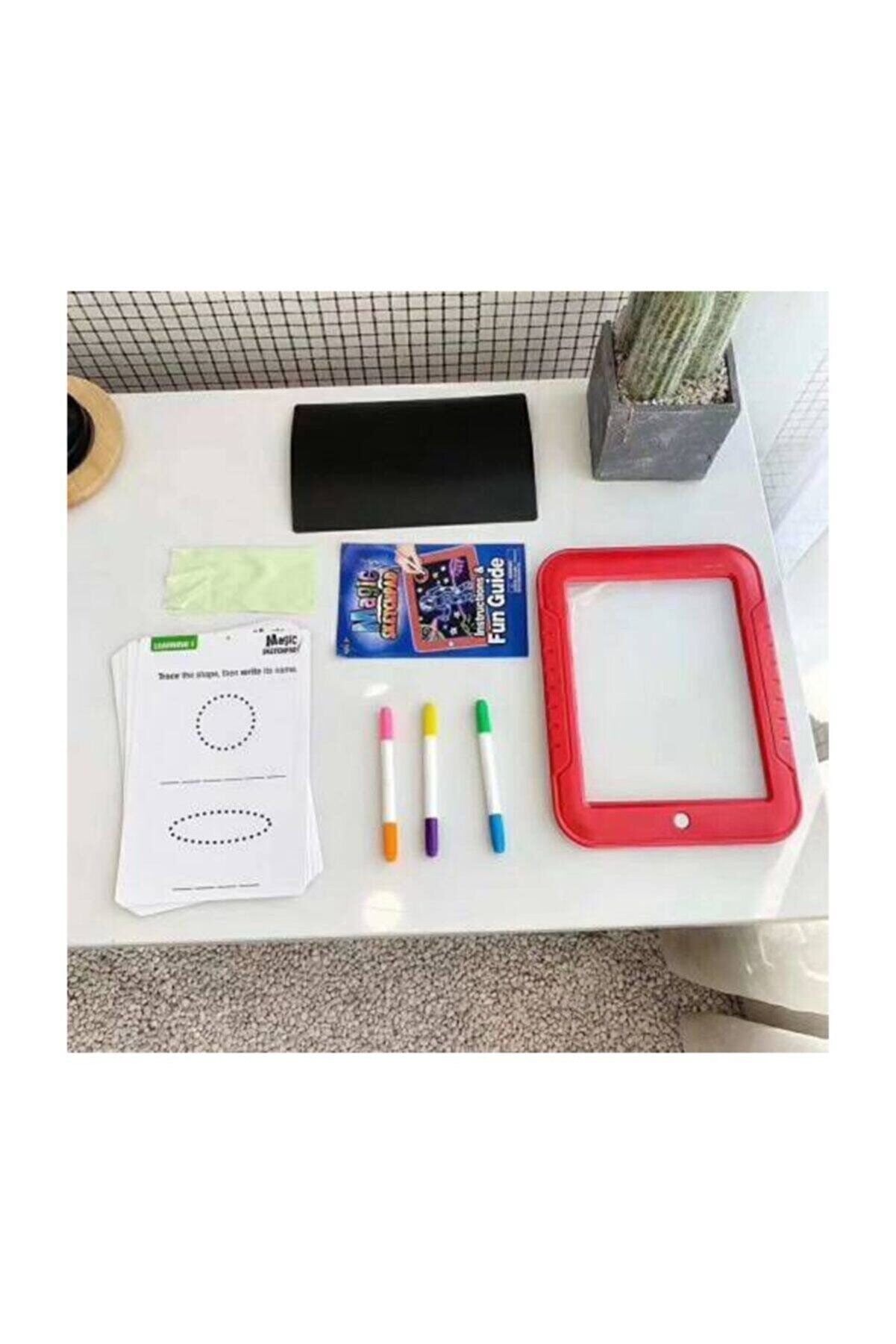 Magic Pad Çocuk Eğitici Sihirli Işıklı Kalemli Öğretici Pili Pad - Lisinya