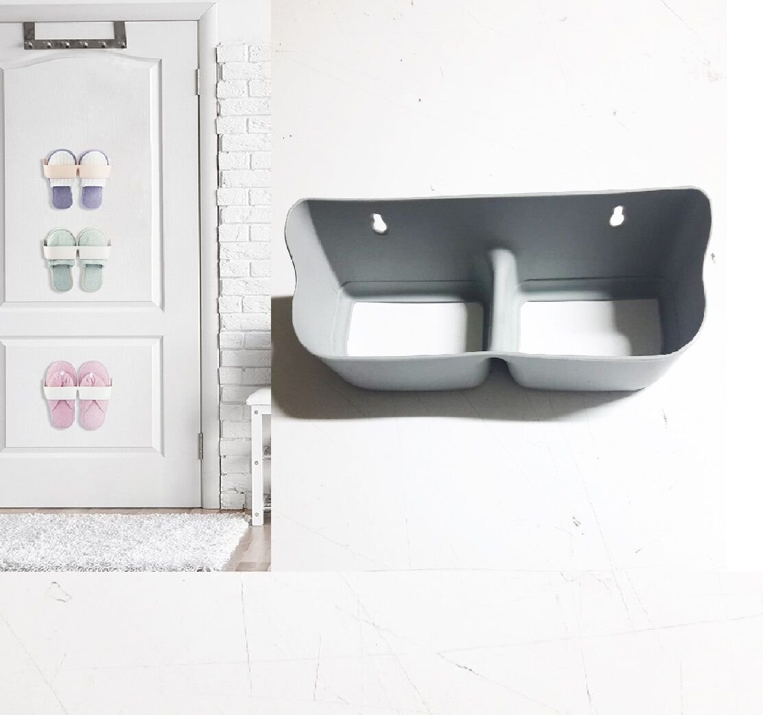 3 Adet Banyo Terlik Tutucu - Kapı Arkası Pratik Raf - Terlik Tutucu - Lisinya