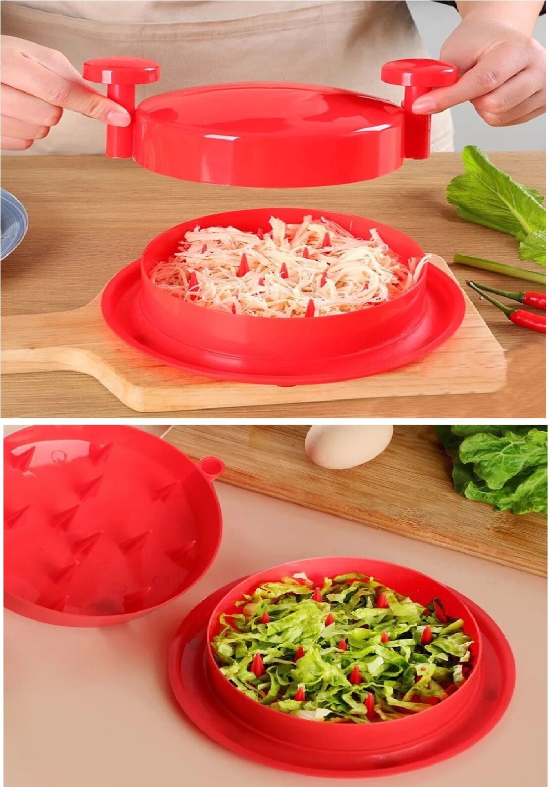 Tavuk Parçalama Aparatı -Köz Patlıcan Biber Parçalayıcı -Tavuk Tiftikleme Didikleme Aparatı - Lisinya