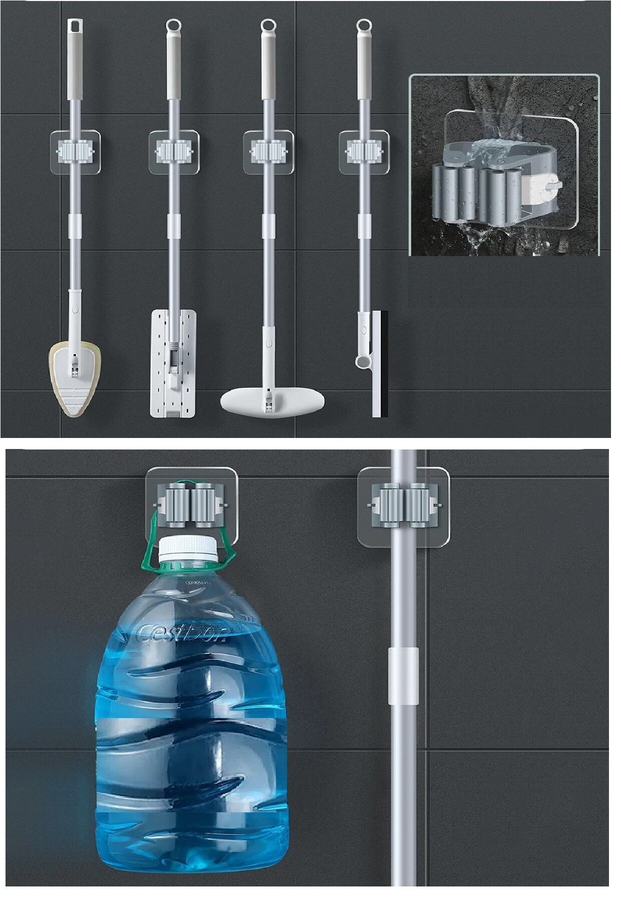 4 Lü Kelebek Yapışkanlı Mop Fırça Çekpas Sap Tutucu Organizer Banyo Düzenleyici - Lisinya 4 Lü Kelebek Yapışkanlı Mop Fırça Çekpas Sap Tutucu Organizer Banyo Düzenleyici - Lisinya