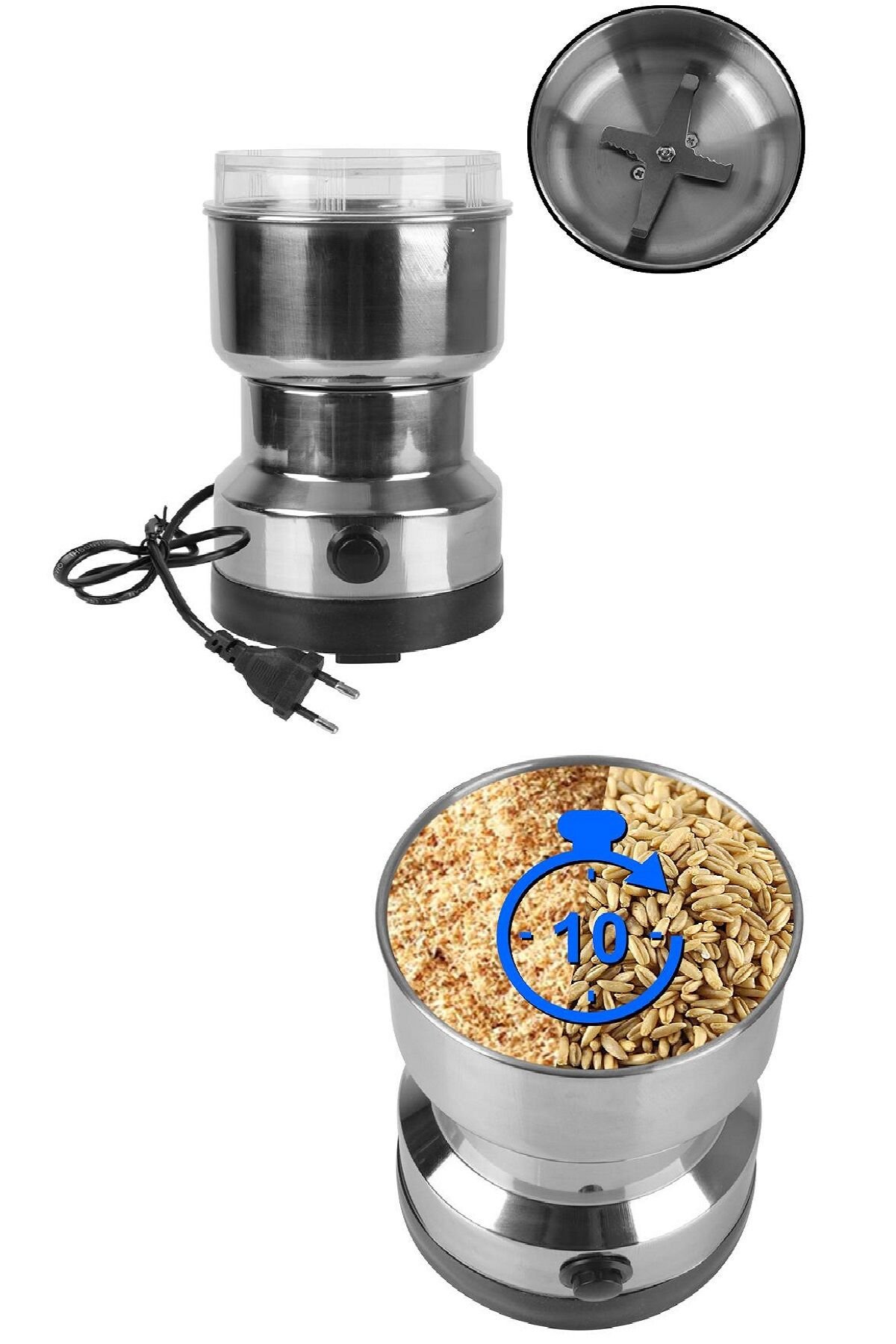 4 Bıçaklı Elektrikli Öğütücü Blender Kahve Fındık Baharat Tahıl Biber Değirmeni - Lisinya 4 Bıçaklı Elektrikli Öğütücü Blender Kahve Fındık Baharat Tahıl Biber Değirmeni - Lisinya