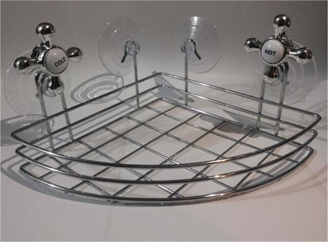 Banyo Organizeri - Çok Amaçlı Köşe Organizer Vantuzlu - Lisinya