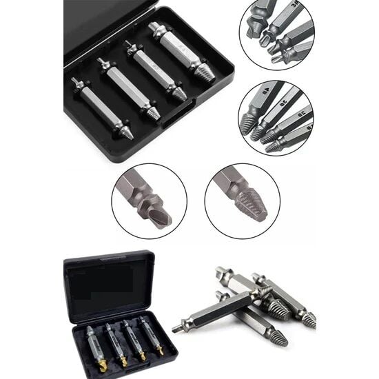 Hasar Görmüş Vida Çıkarıcı 4 Farklı Uç - Lisinya Hasar Görmüş Vida Çıkarıcı 4 Farklı Uç - Lisinya