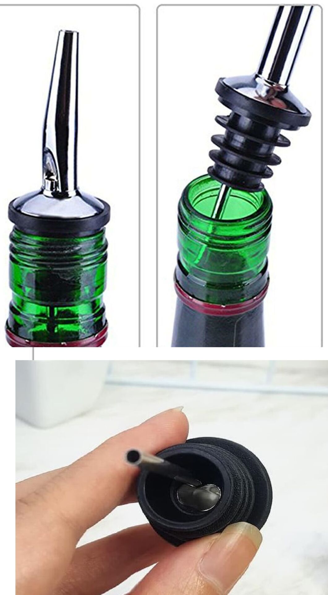 Şişe Ucu Servis Aparatı Damlalık Yağdanlık -Şişe Tıpa Sürekli Akışlı Hava Delikli - Lisinya