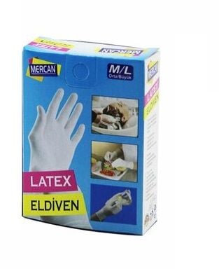 Eldiven Latex Eldiven Muayene Eldiveni M/L 60 Adet - Lisinya