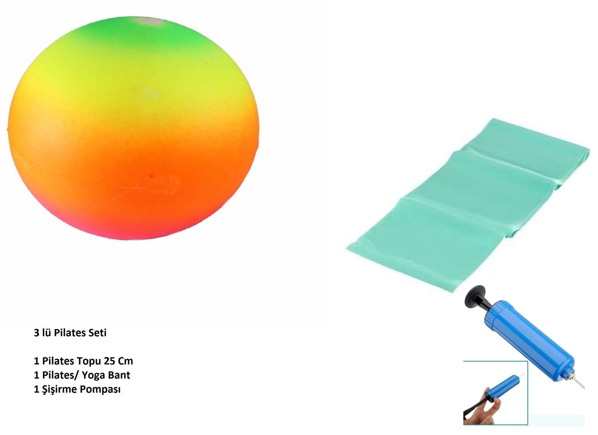 Pilates Seti - Top - Pompa - Bant - Lisinya
