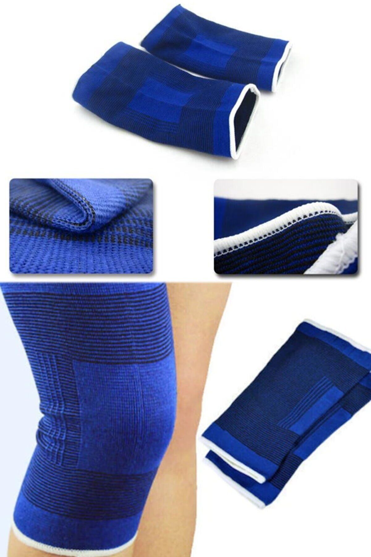 2 Li Elastik Dizlik - Egzersiz ve Spor Dizliği Büyük Boy 23 cm - Lisinya