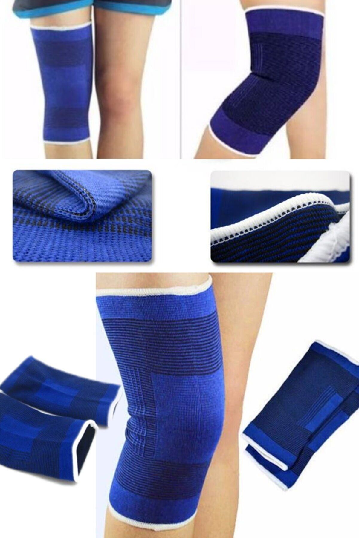 2 Li Elastik Dizlik - Egzersiz ve Spor Dizliği Büyük Boy 23 cm - Lisinya