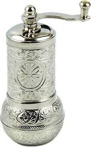Osmanlı Motifli Kahve ve Baharat Değirmeni Gümüş - Lisinya