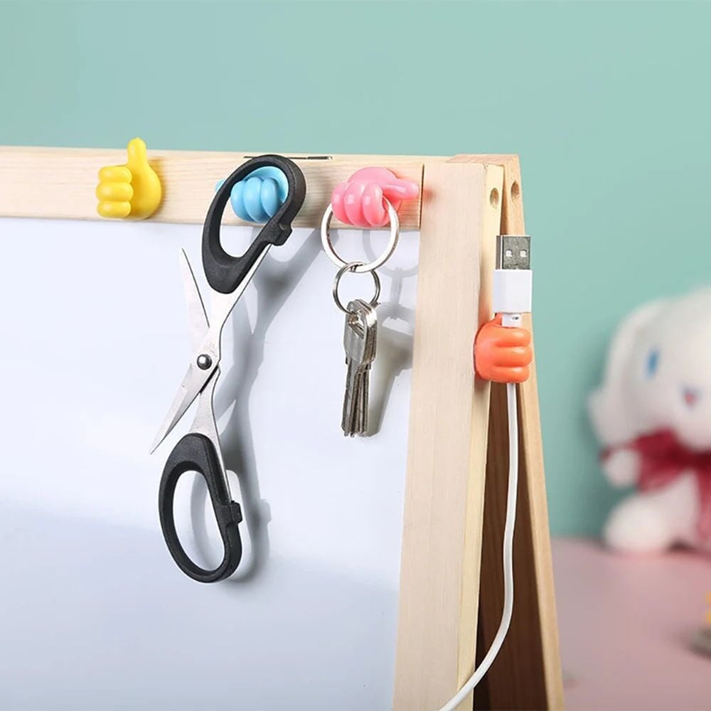 10 Adet Renkli Ok İşareti Kablo Sabitleyici Klipsler Kablo Düzenleyici Tutucu Yapışkanlı Askı - Lisinya