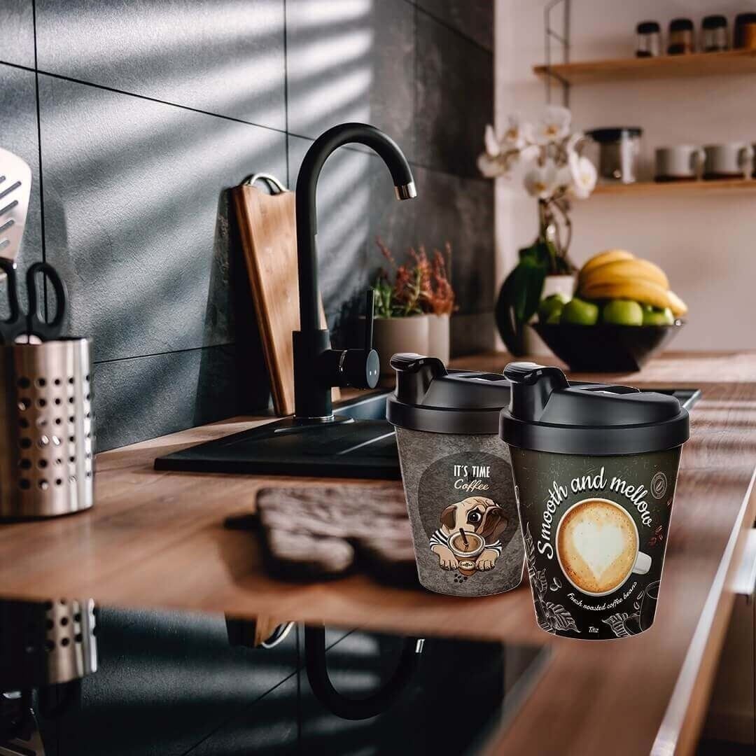 Kahve Bardağı - Termoslu 400ml - 13,5 oz - Lisinya