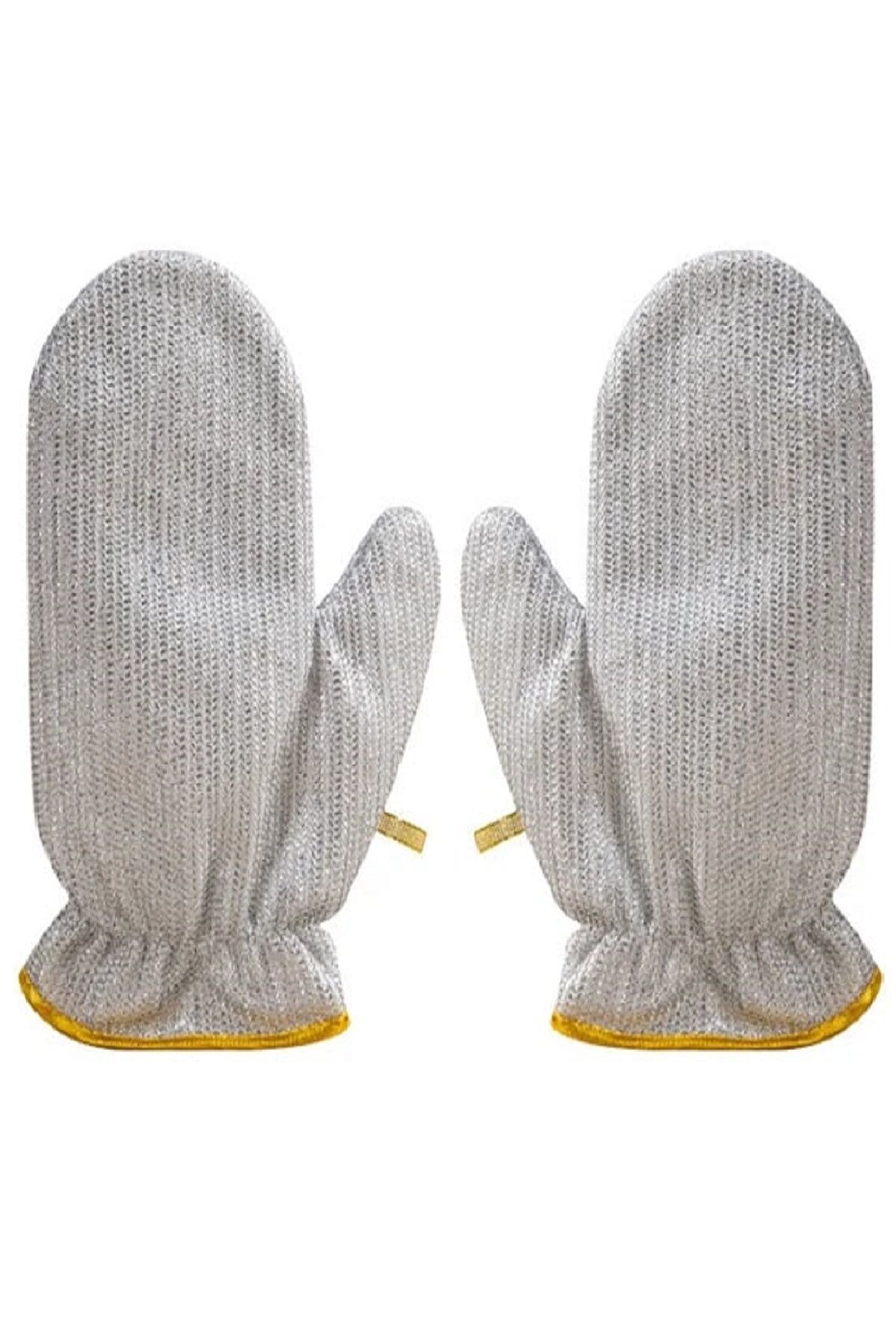 2li Telli Bulaşık Eldiveni Su Geçirmez Kir Sökücü Tava Tencere Ovma Mutfak Banyo Temizlik Eldiveni - Lisinya