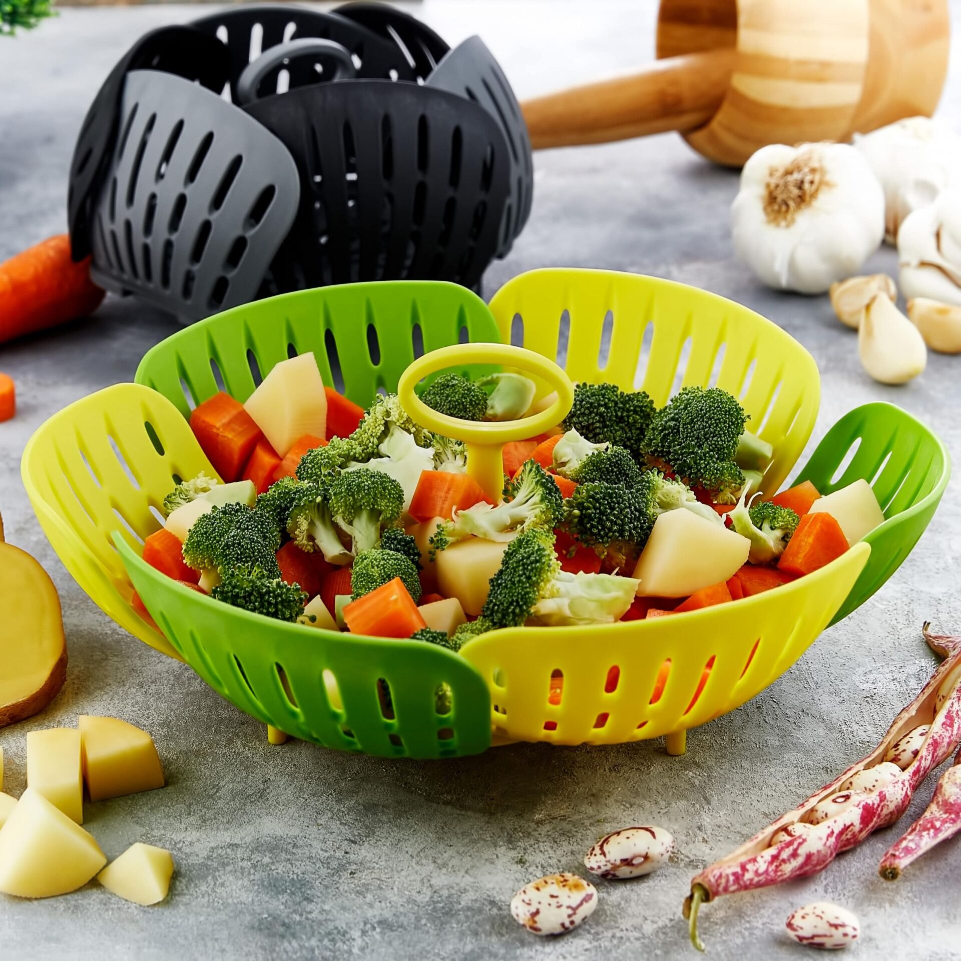 Plastik Katlanır Buharda Pişirme Aparatı Sağlıklı Haşlama Sepeti - Lisinya Plastik Katlanır Buharda Pişirme Aparatı Sağlıklı Haşlama Sepeti - Lisinya