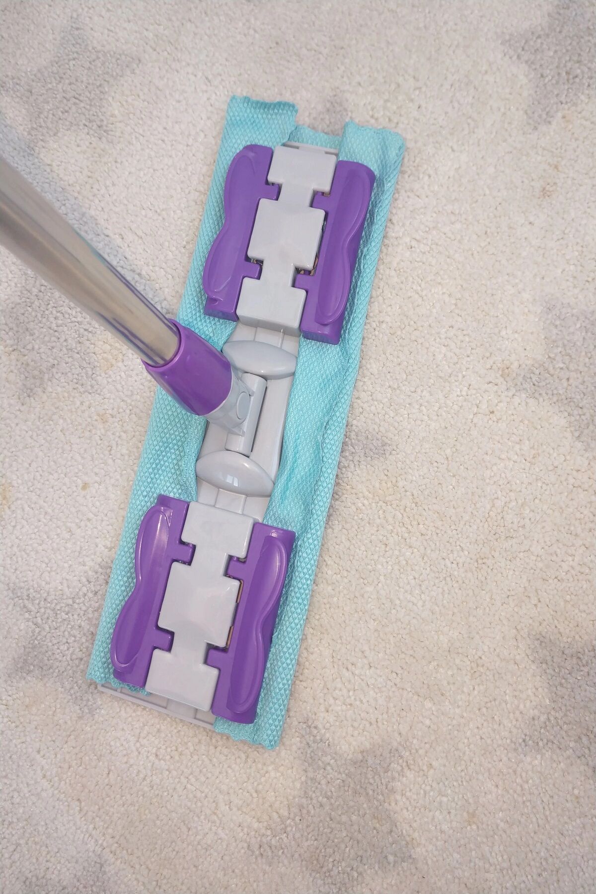 Teleskobik Cam Yer Tavan Silme - İstediğin Bezi Tak Kullan - 4 Mandallı -Yedek Bezli Mop Seti - Lisinya