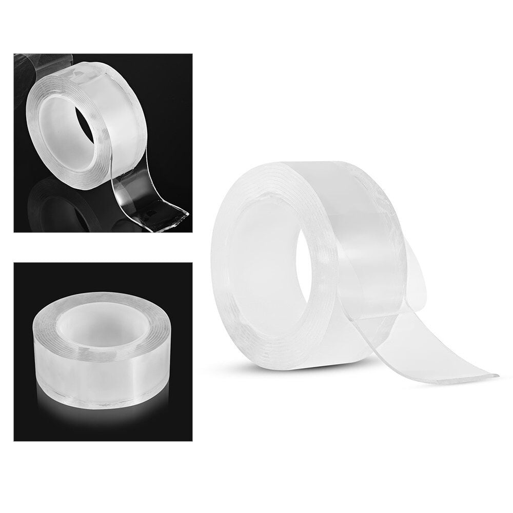2 metre x 3 cm Şeffaf Güçlü Nano Çift Taraflı Silikon Jel Yapıştırıcı Bant - Lisinya