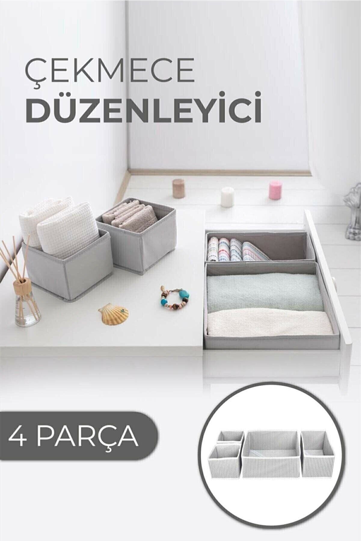 Çekmece Düzenleme Kutu Seti Organizer 4lü Set - Lisinya