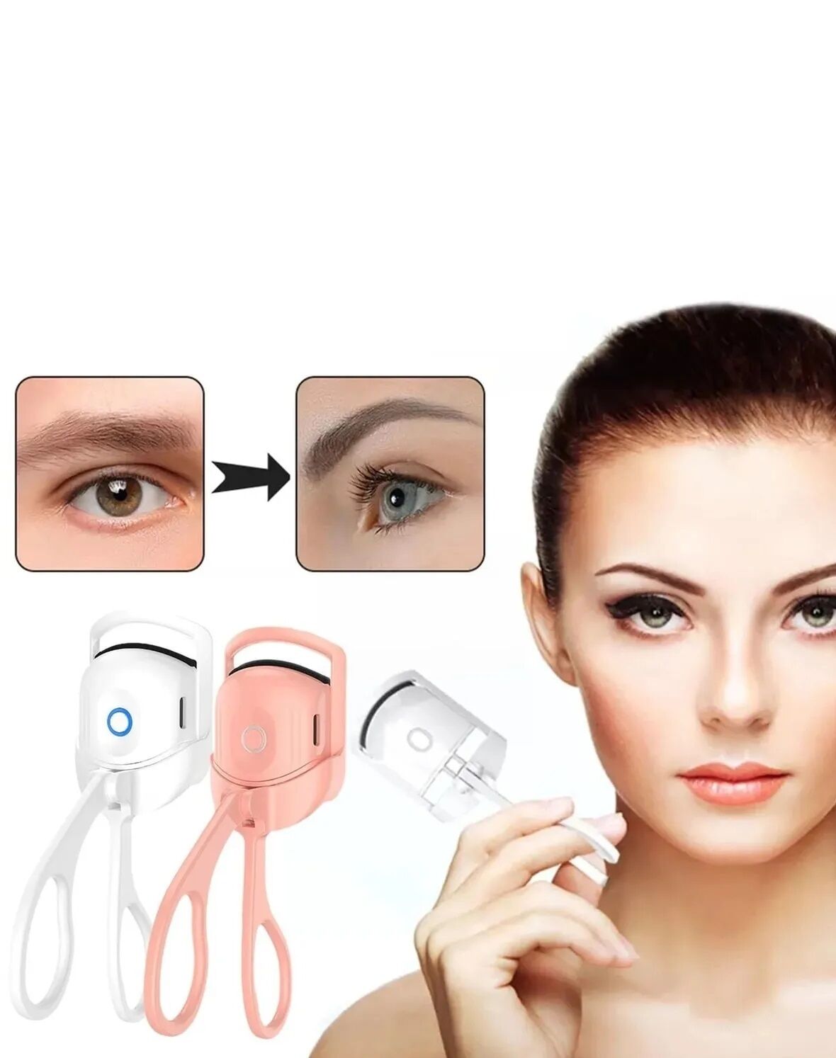 Kirpik Kıvırıcı Isıtıcılı Kirpik Kıvırıcı Sabitler Kıvırır Şekillendirir - Şarjlı - Lisinya