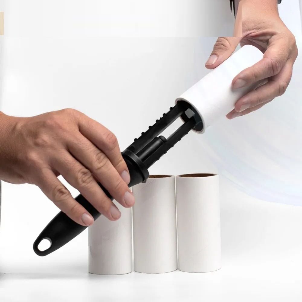 4 Yedekli Tüy Toplama Rulosu 240 Yaprak Evcil Hayvan Elbise Yatak Tüy Saç Toplayıcı - Lisinya