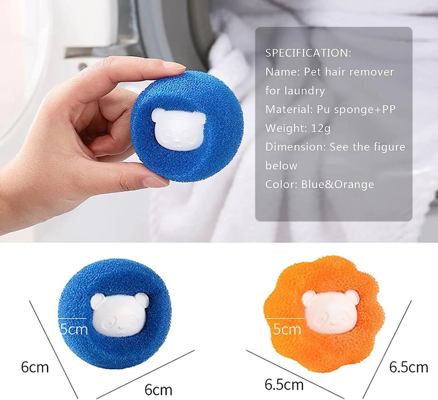 2 Adet Çamaşır Makinesi Ve Evcil Hayvanlar İçin Tüy Toplayıcı Yıkanabilir Sünger Top - Lisinya