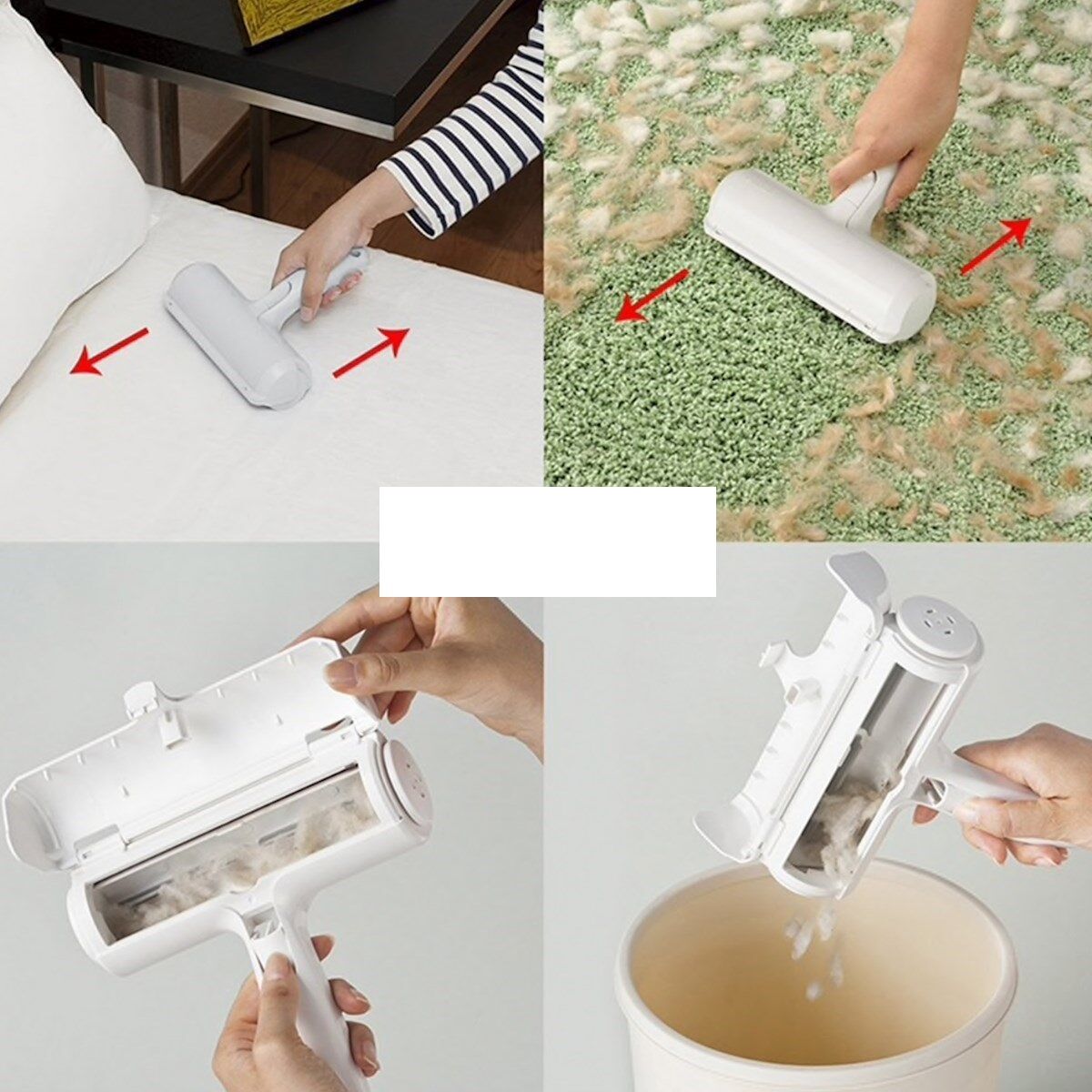 Hazneli Tüy Toplama Rulosu Evcil Hayvan - Elbise Kıl Tüy Toplayıcı - Tarak Hediyeli - Lisinya