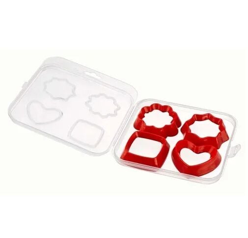 Kurabiye Kalıbı 4 Parça 8 Şekil - Saklama Kutulu - Lisinya