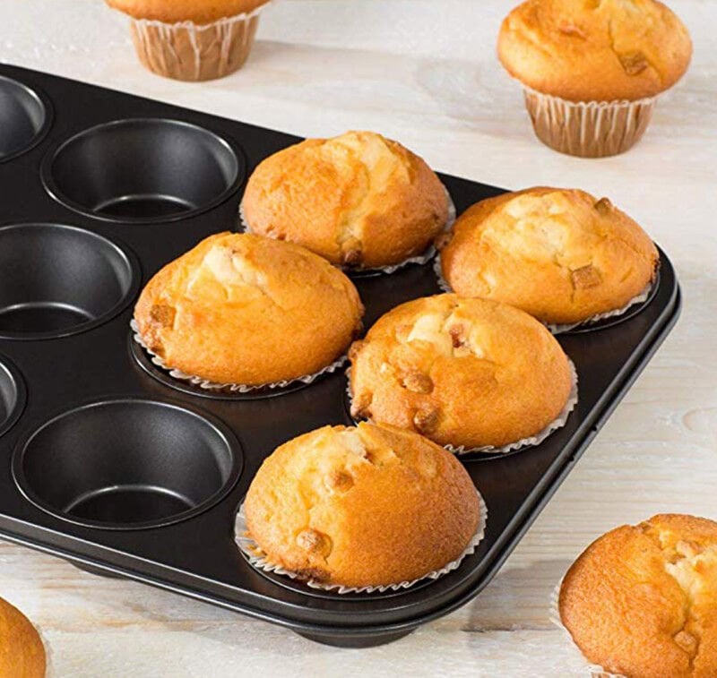 12 Bölmeli Metal Yapışmaz Muffin Kek Kalıbı - Lisinya 12 Bölmeli Metal Yapışmaz Muffin Kek Kalıbı - Lisinya