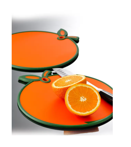 Portakal Figürlü Kaydırmaz Kesme Tahtası Doğrama Panosu - Lisinya