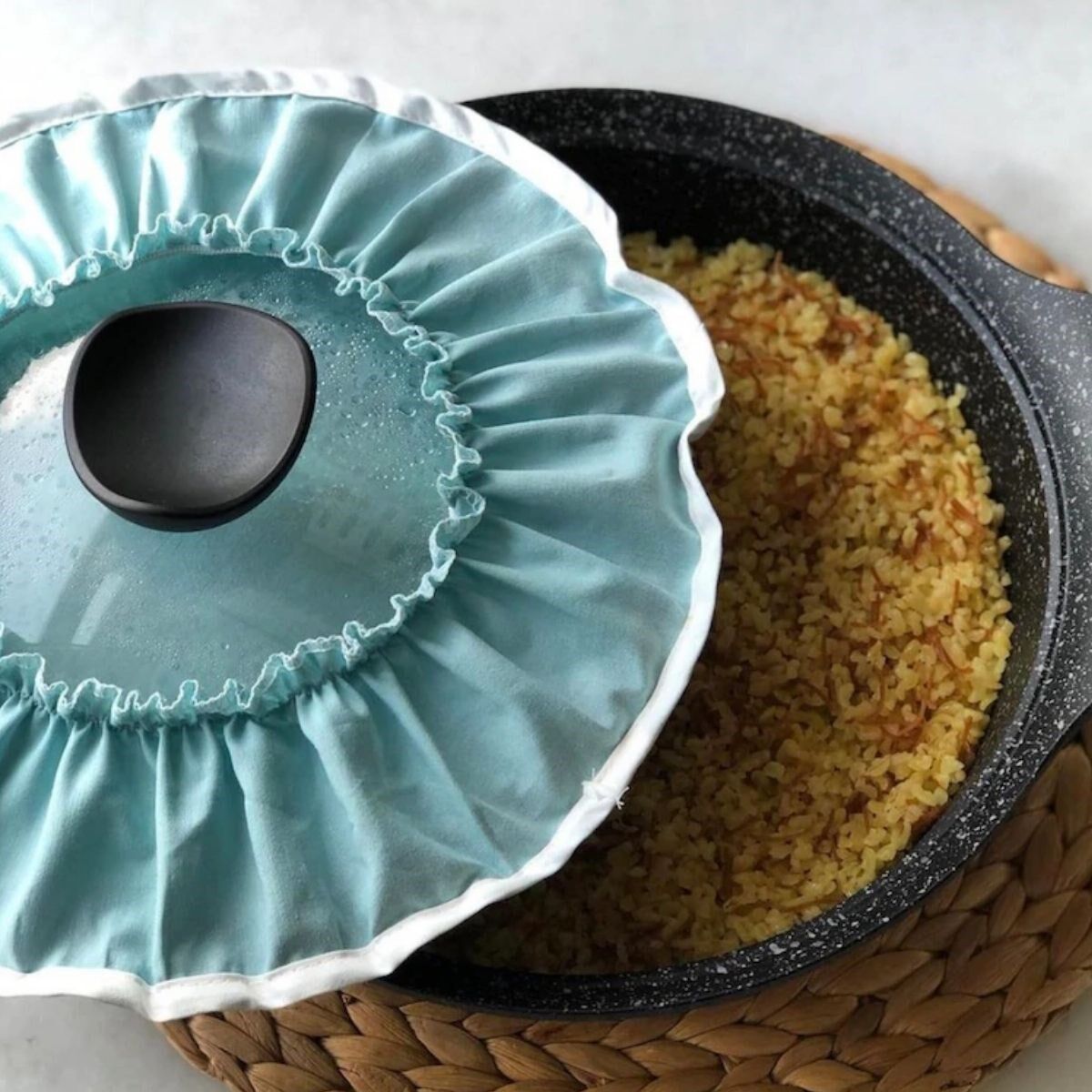 Demlematik Pilav Pişirme Demleme Tencere Örtüsü Bonesi - Lisinya