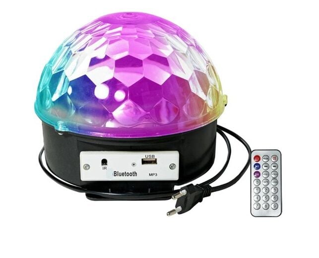 Kumandalı Kristal Led RGB Disko Topu - Lisinya Kumandalı Kristal Led RGB Disko Topu - Lisinya