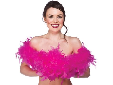 2 Metre Boa Tüy Otriş - Pembe - Lisinya