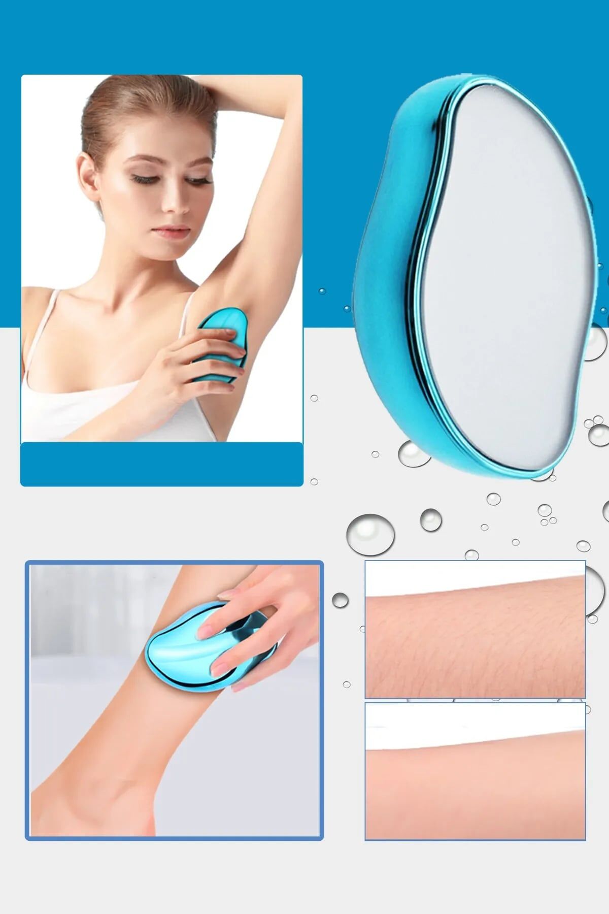 Kristal Epilatör Acısız Manuel Tüy Dökücü Epilatör Tüy Silgisi Epilasyon Aleti Kol Bacak Koltuk Altı - Lisinya