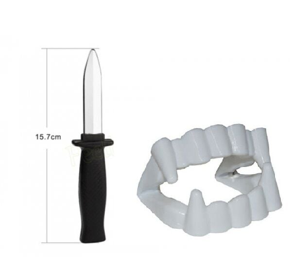 Vampir Dişi - Şaka Bıçağı - Tiyatro Oyun Seti 2li Set - Lisinya